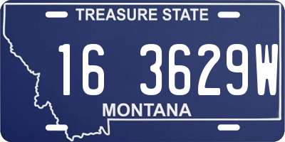 MT license plate 163629W