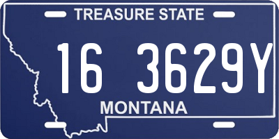 MT license plate 163629Y