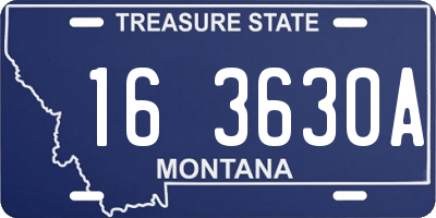 MT license plate 163630A