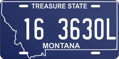MT license plate 163630L