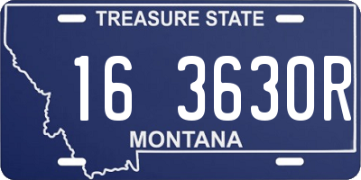MT license plate 163630R