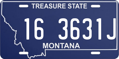 MT license plate 163631J