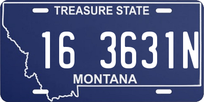 MT license plate 163631N