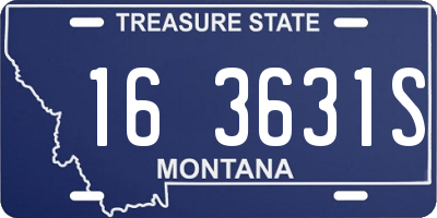 MT license plate 163631S
