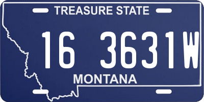 MT license plate 163631W