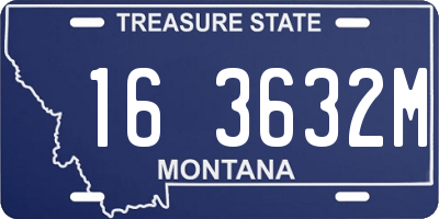 MT license plate 163632M