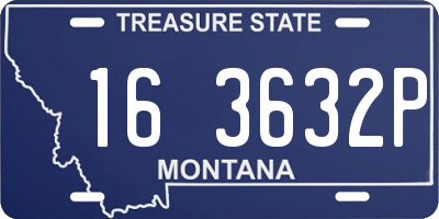 MT license plate 163632P
