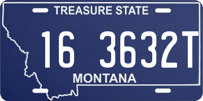 MT license plate 163632T