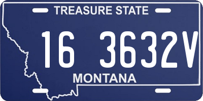 MT license plate 163632V