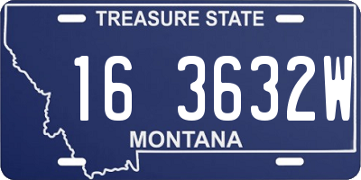 MT license plate 163632W