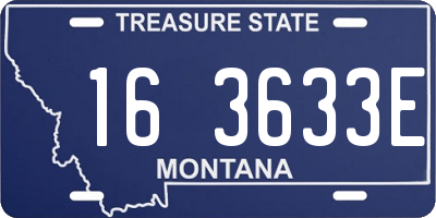 MT license plate 163633E