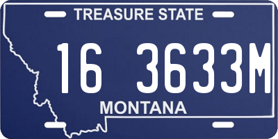 MT license plate 163633M
