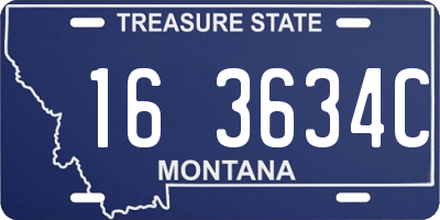 MT license plate 163634C