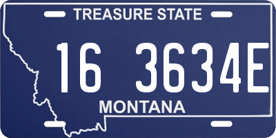 MT license plate 163634E
