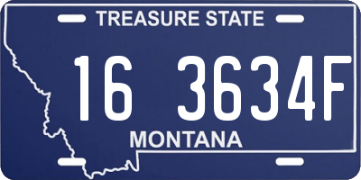 MT license plate 163634F