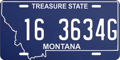 MT license plate 163634G