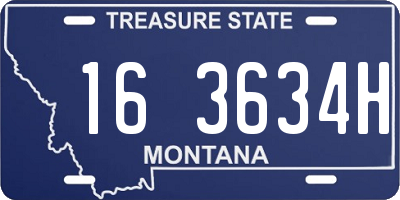 MT license plate 163634H