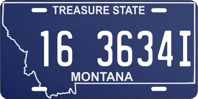MT license plate 163634I