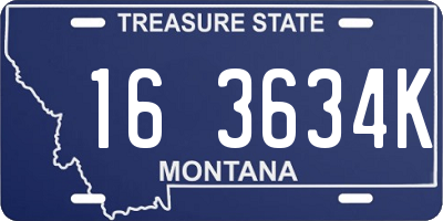 MT license plate 163634K