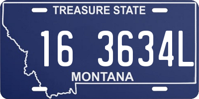MT license plate 163634L