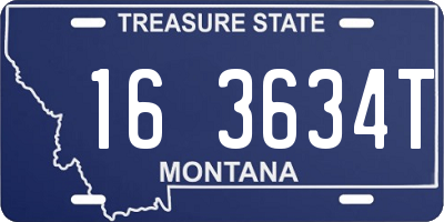 MT license plate 163634T