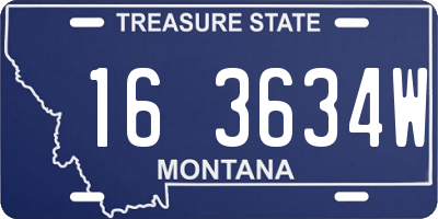MT license plate 163634W
