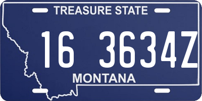 MT license plate 163634Z