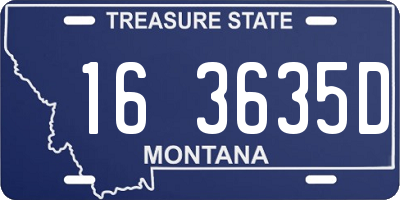 MT license plate 163635D