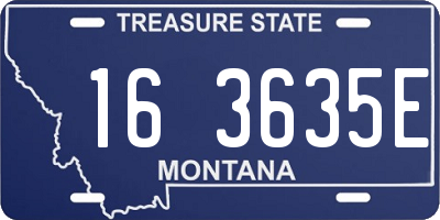 MT license plate 163635E