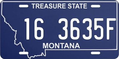 MT license plate 163635F
