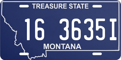 MT license plate 163635I