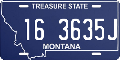 MT license plate 163635J