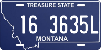 MT license plate 163635L