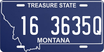 MT license plate 163635Q