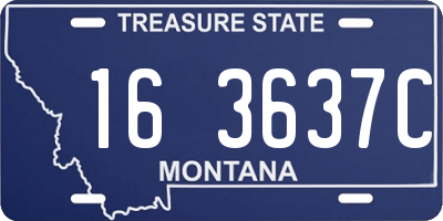 MT license plate 163637C