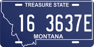 MT license plate 163637E