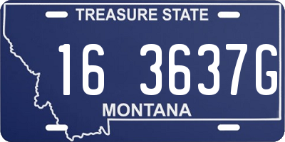 MT license plate 163637G