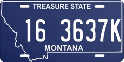 MT license plate 163637K