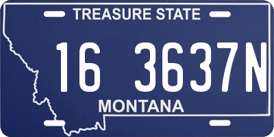 MT license plate 163637N