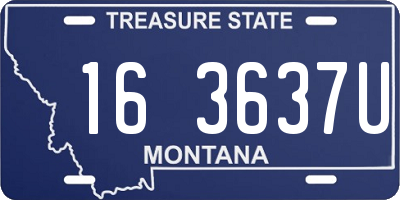 MT license plate 163637U