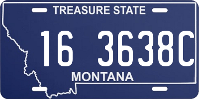 MT license plate 163638C