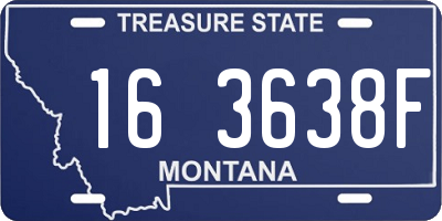 MT license plate 163638F