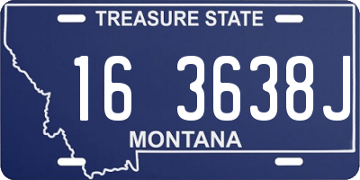 MT license plate 163638J