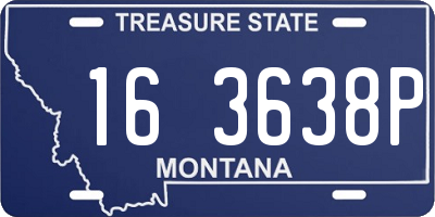 MT license plate 163638P