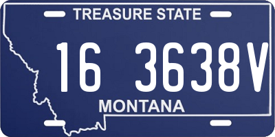 MT license plate 163638V