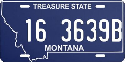 MT license plate 163639B