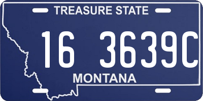 MT license plate 163639C
