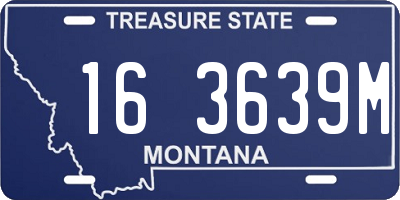 MT license plate 163639M