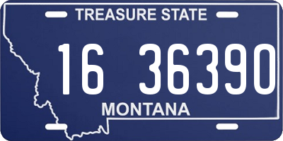 MT license plate 163639O