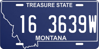 MT license plate 163639W